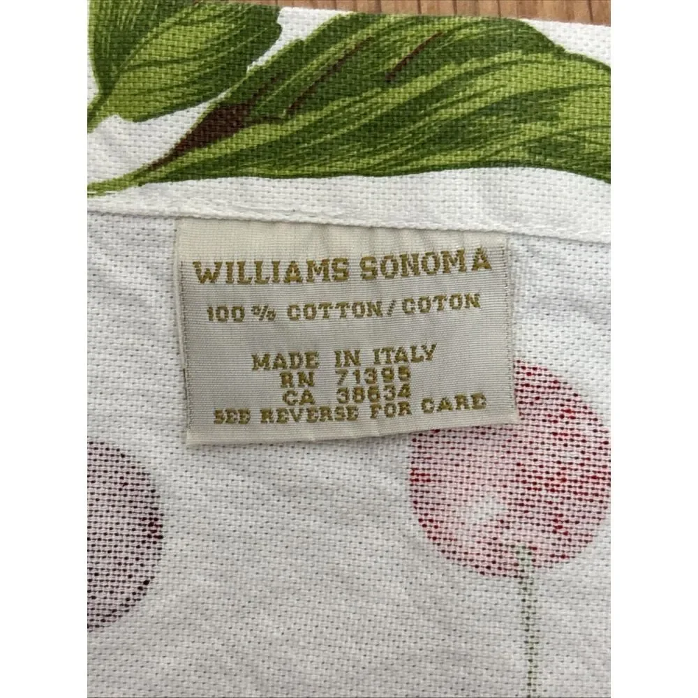 Williams Sonoma Set Of 4 Cherry Napkins